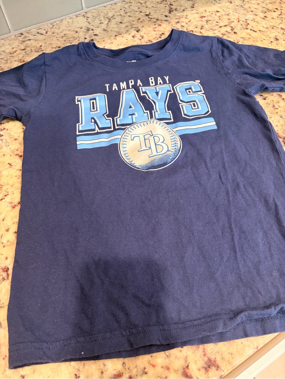Kids Tampa Bay Rays Navy Blue Tee - Small